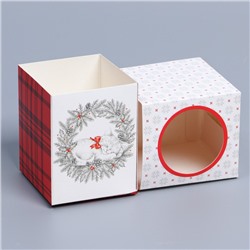 Бонбоньерка новогодняя «С Новым годом!», 6×7×6 см