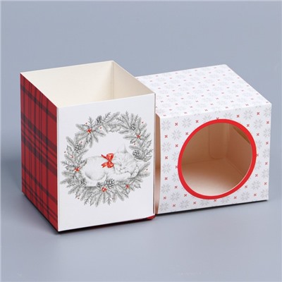 Бонбоньерка новогодняя «С Новым годом!», 6×7×6 см