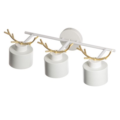 Бра «Сохата», 3хЕ27, 40 Вт, 60×15×22 см, белый с золотом