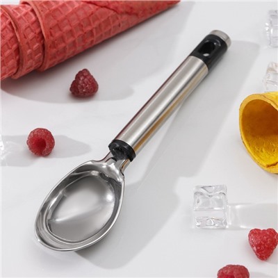 Ложка для мороженого Доляна Fargo, 19.5×4.5 см, цвет серебристый