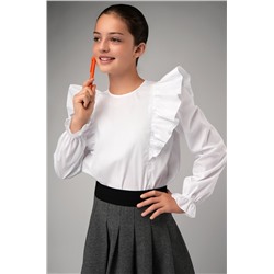 Нарядная блузка для девочки с длинным рукавом Happyfox