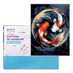 Набор для раскрашивания по номерам 40х30 "Японские карпы"