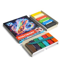 Пластилин 12 цветов "Футбол" 240 гр, стека пластиковая, картонная упаковка