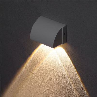 Светильник фасадный «Каскад», FSD-094, 2 Вт, 3000К, 2 луча, IP65, 220 В, металл, белый