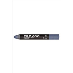 Provoc Тени-карандаш водостойкие, №03 / Eyeshadow Gel Pencil, мокрый асфальт шиммер KRISTALLER, 1106904