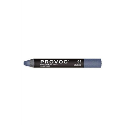Provoc Тени-карандаш водостойкие, №03 / Eyeshadow Gel Pencil, мокрый асфальт шиммер KRISTALLER, 1106904