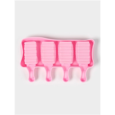 Форма для мороженого «Венеция», силикон, 19.3×11×2.4 см, 4 ячейки (5.5×2.9 см), МИКС