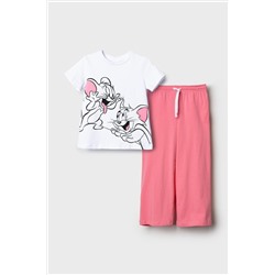 Комплект трикотажный для девочек: фуфайка (футболка), брюки PLAYTODAY, 1240380