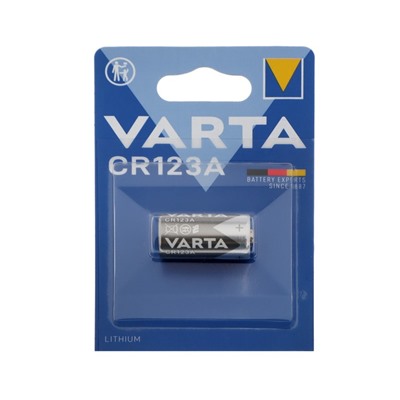 Батарейка литиевая Varta Professional, CR123A (DL123A)-1BL, 3 В, 1 шт. в блистере