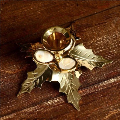 Подсвечник «Лукка», 12 см, латунь, перламутр