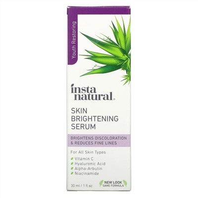 InstaNatural, Skin Brightening Serum, антивозрастная сыворотка для сияния кожи, 30 мл (1 жидк. унция)