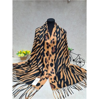 Мягкий двухсторонний палантин из кашемира мультицвет