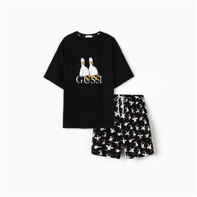 Пижама мужская (футболка, шорты) KAFTAN Gussi, размер 50