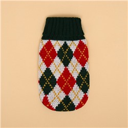 Свитер для животных «Шахматы», XS (ДС 17, ОШ 17, ОГ 23-37 см)