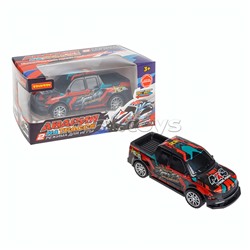 Машинка пластмассовая инерционная "Авария на трассе" Пикап (pull back) ВОХ 15,2х7,5х7,5см,