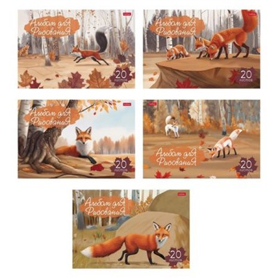 Альбом для рисования 20л "Рыжие лисички" (091477) Хатбер