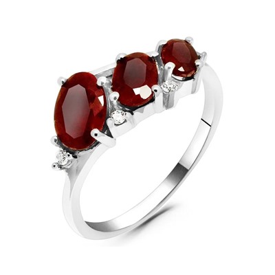 Кольцо из серебра рубин корунд, Амичи