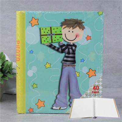 Фотоальбом магнитный 20 листов Дети / 031N /уп 40/микс 4 вида