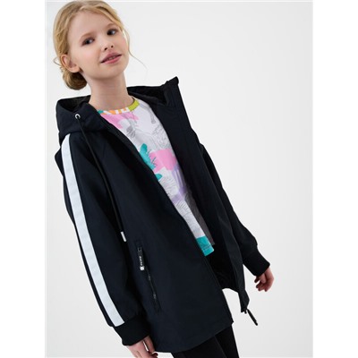 Куртка текстильная с полиуретановым покрытием для девочек (ветровка)