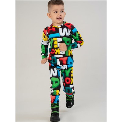 Термокомплект трикот. для мальчиков: фуфайка (футболка) с длин. рук, брюки