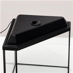 Аквариум «Дельта» угловой с крышкой, 25 л, 34×34×31/37.5 см, чёрный