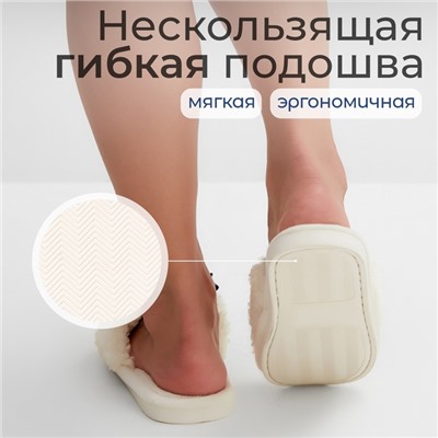 Тапочки женские с открытым носом LoveLife, размер 36-37, цвет синий бант