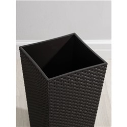 Кашпо для цветов со вставкой «Ротанг», 21 л (11.2 л), коричневое