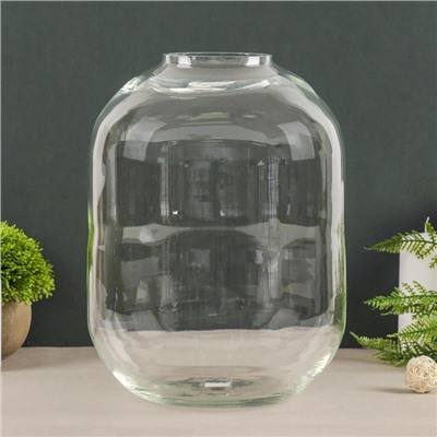 Ваза «Вольга-2», 8.5 л, d=8 см, 30×19 см, стекло, прозрачная