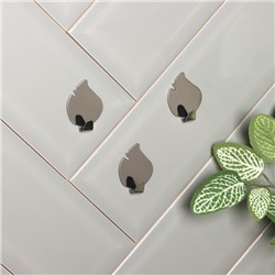 Крючки самоклеящиеся SAVANNA «Листики», 3 шт., металл, 4×3×1.5 см, хромированные