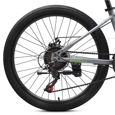 Велосипед 24" Rocket MP-400, цвет серый/зеленый, размер 13"