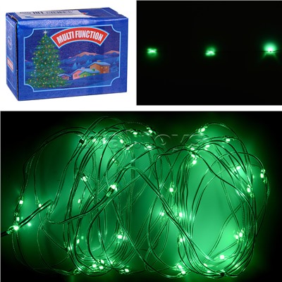 Электрогирлянда светодиодная Роса, 5 м, 50 ламп, зеленый