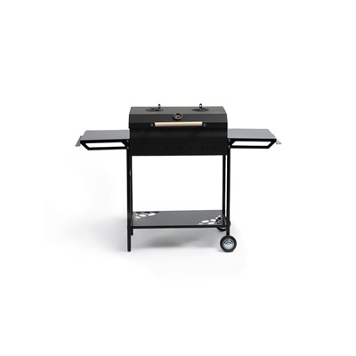 Мангал GrilMe MAX, 35×115×83 см, сталь 2 мм, термометр, 2 полки, колёса