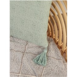Наволочка декоративная с кисточками SL Home TASSEL, 45×45 см, оливковая