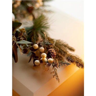 Ветка светодиодная коричневая, 153 см, 30 LED, от батареек CR2032×2, свечение тёплое белое