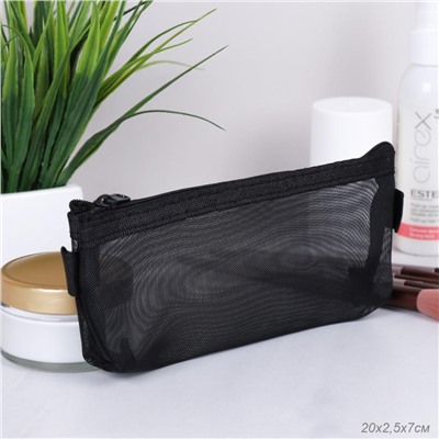 Косметичка 20х3х7 см / IU-25 /уп 300/черная