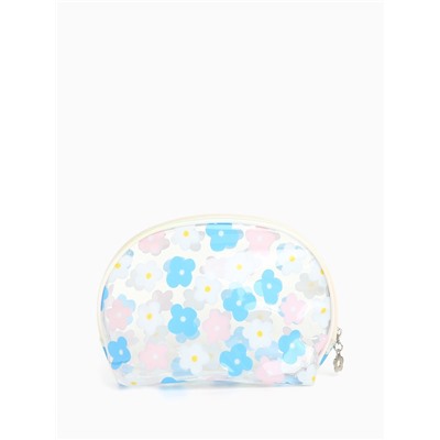 Набор простых косметичек на молниях 2 в 1, с принтами, бежевый