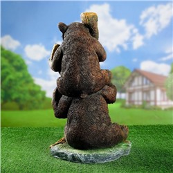 Садовая фигура из полистоуна «Медведь «Давай дружить!«», 55×34 см