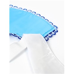 Кокошник карнавальный голубой с бусинами