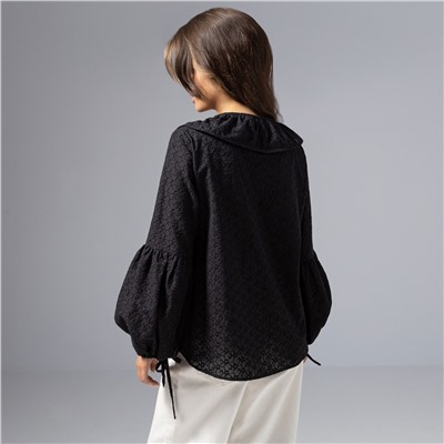 Блуза из хлопка, Пленительная грация (черная)