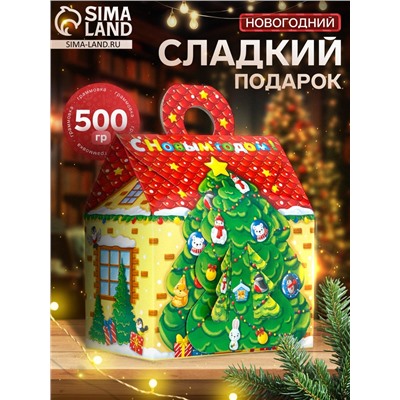 Сладкий новогодний подарок «Игрушечный домик», детский, 500 г