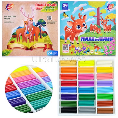 Пластилин 24 цв. "ZOO"