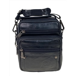 Мужская сумка  из натуральной кожи цвет черный