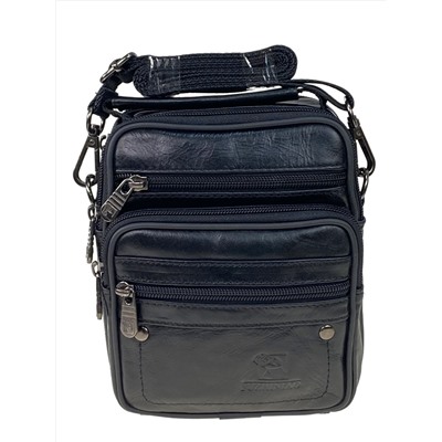 Мужская сумка  из натуральной кожи цвет черный