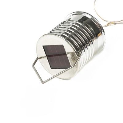 Садовый светильник на солнечной батарее «Лампочка жёлтая», 8×14×8 см, 5 LED, свечение белое