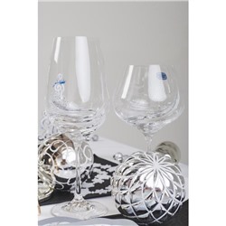 Бокалы для вина «Турбуленция», 570 мл, набор 2 шт., хрустальное стекло, прозрачные