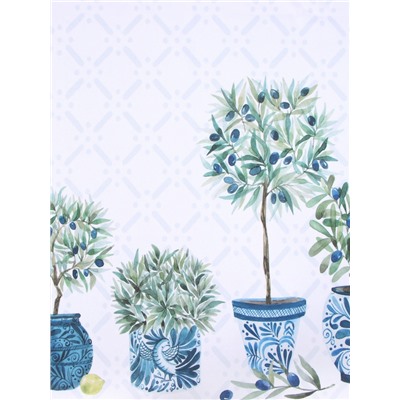 Шторы для кухни с подхватами «Этель» Olives, 145×180 см, комплект - 2 шт.