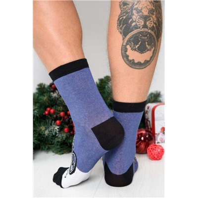Носки мужские Санта байкер (Джинс)