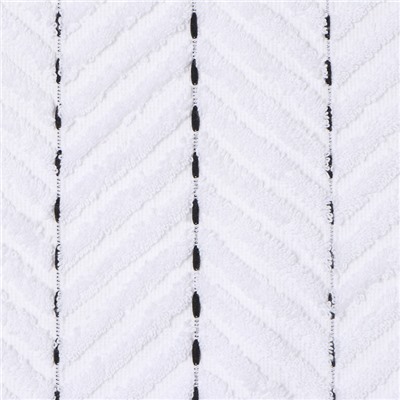 Коврик махровый «Этель» Lines, 50×70 см, хлопок 100%, белая