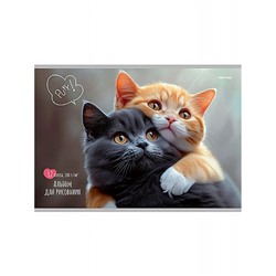 Альбом для рисования 32л "ПАРА КОТИКОВ - 2" 32-7767 Проф-Пресс