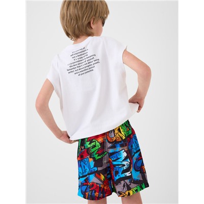 Шорты текстильные плавательные для мальчиков, средней длины